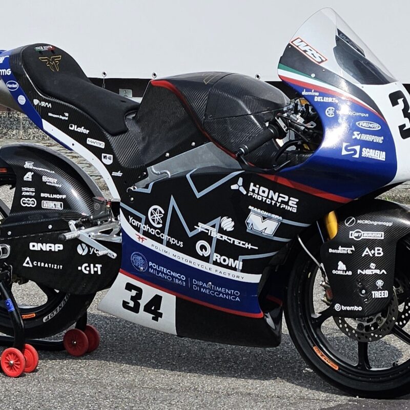 Nuova moto elettrica da corsa PoliMi Motorcycle Factory