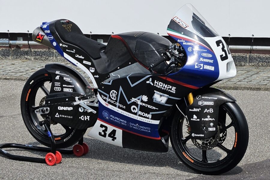Nuova moto elettrica da corsa PoliMi Motorcycle Factory