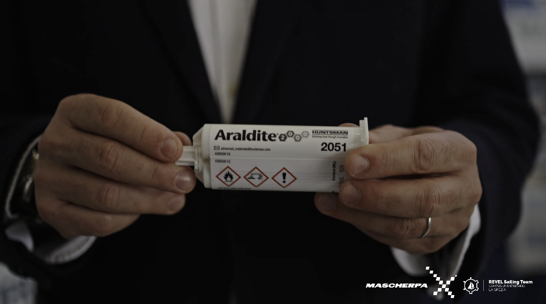 skiff Alba: struttura a sandwich