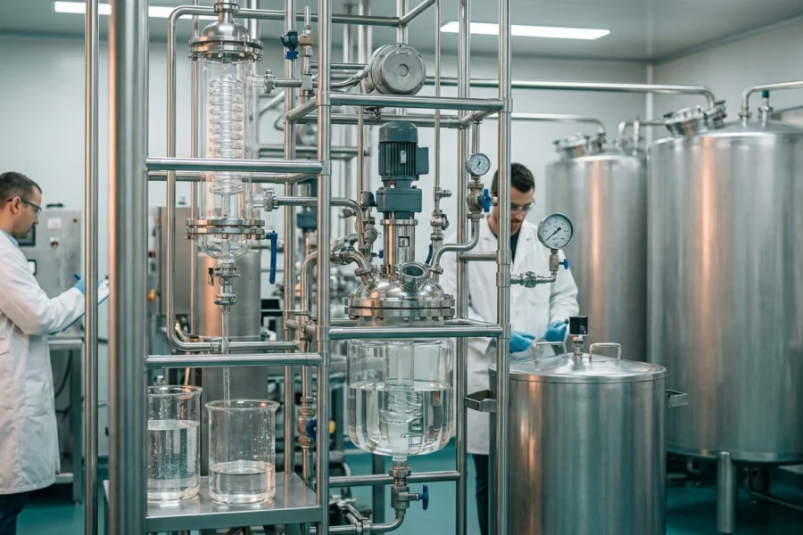 ambientazione a tema oli siliconici industriali